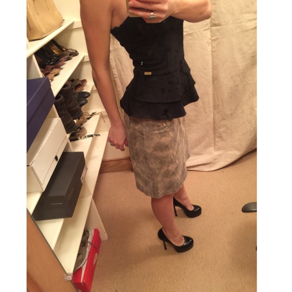 For Joseph SUEDE Snake Skin Print Midi Skirt 🐍 - Picture 7 of 8